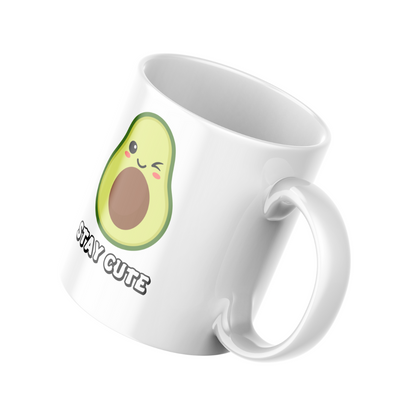 Stay Cute Avocado Mug – 11 oz Ceramic Coffee & Tea Cup