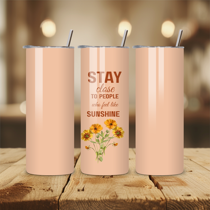 ✨ Inspirational 20oz Skinny Tumbler – Double Wall Stainless Steel | Motivational Quote Drinkware