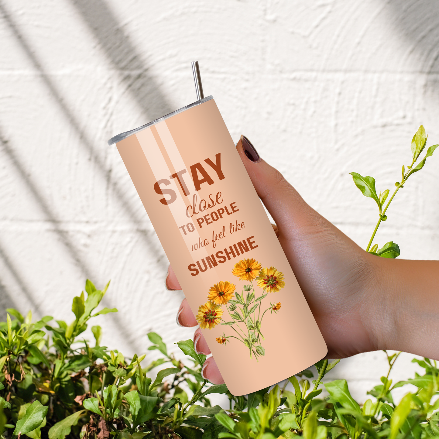 ✨ Inspirational 20oz Skinny Tumbler – Double Wall Stainless Steel | Motivational Quote Drinkware