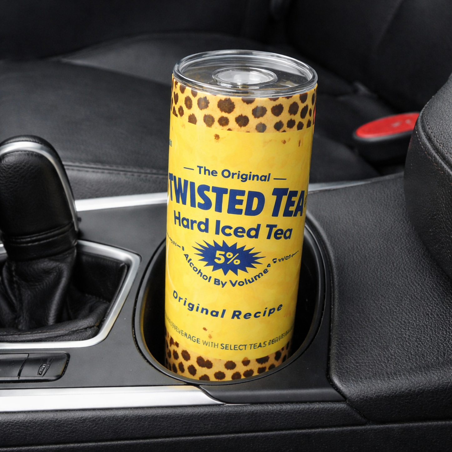 Twisted Tea Leopard Print Skinny Tumbler – 20 oz