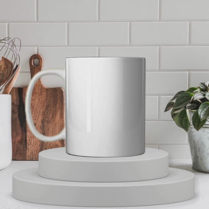 "I Run on Coffee” 11 oz Ceramic Mug – Funny Coffee Lover Gift