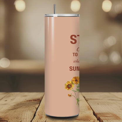✨ Inspirational 20oz Skinny Tumbler – Double Wall Stainless Steel | Motivational Quote Drinkware