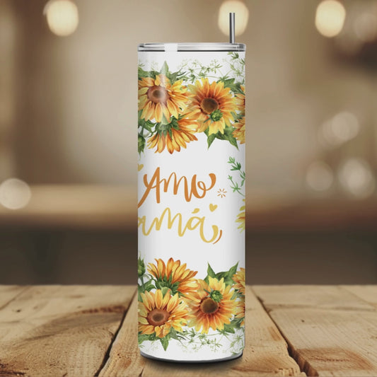 Te Amo Mama Sunflower Mama 20 oz Mothers day Tumbler