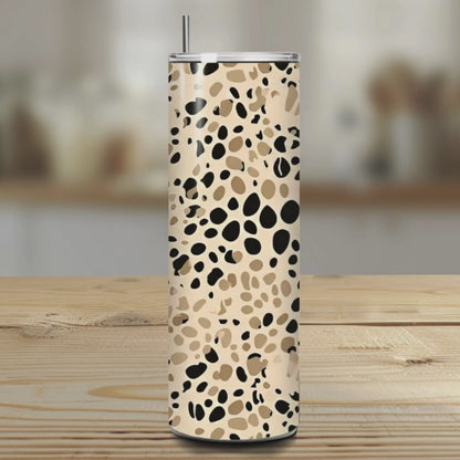 Neutral Leopard Print 20oz Skinny Tumbler – Insulated Stainless Steel