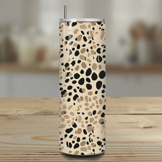 Neutral Leopard Print 20oz Skinny Tumbler – Insulated Stainless Steel