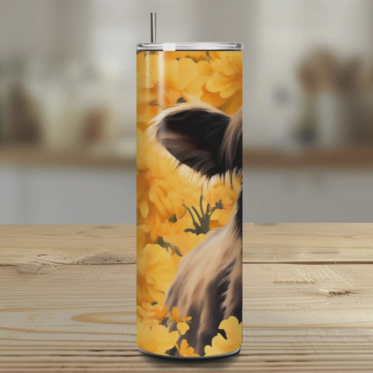 Highland Cow Floral Stainless Steel Tumbler – 20oz